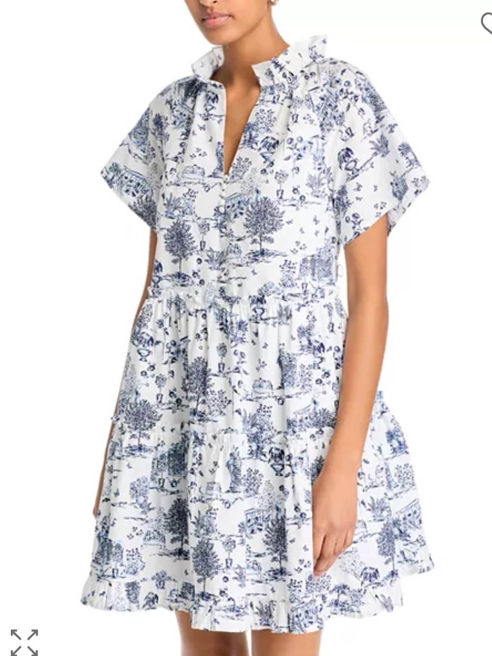 NWT 100% cotton AQUA
Toile Short Sleeve Mini Dress - Bloomingdale's Exclusive